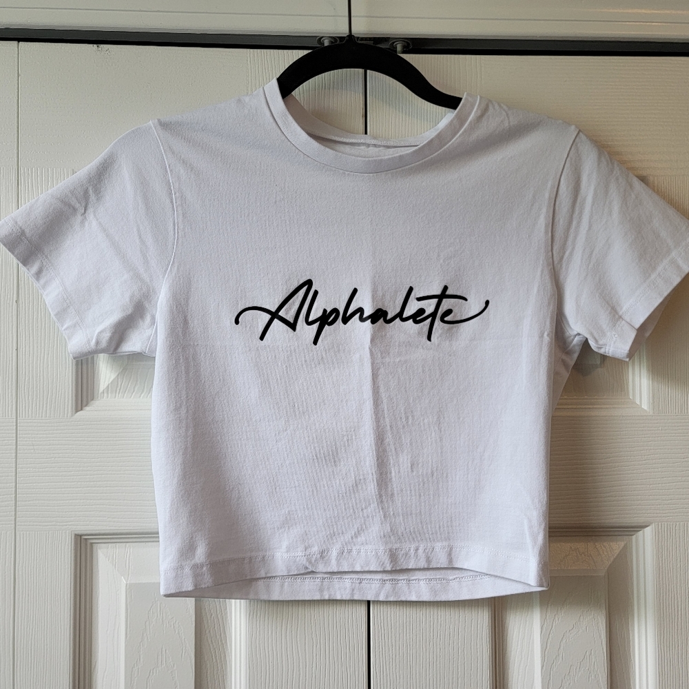 Alphalete Signature Crop Top White